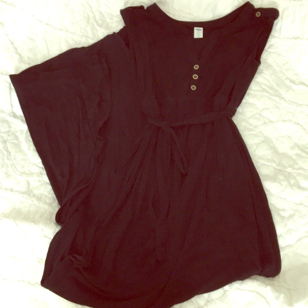 Black Maternity Maxi Dress